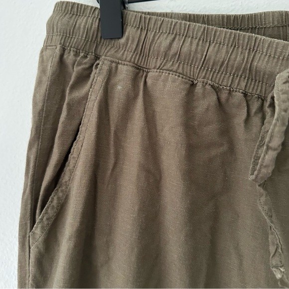 Kut from the Kloth (Medium) Gaerwen Drawstring Linen Blend Pants in Olive - Picture 13 of 15